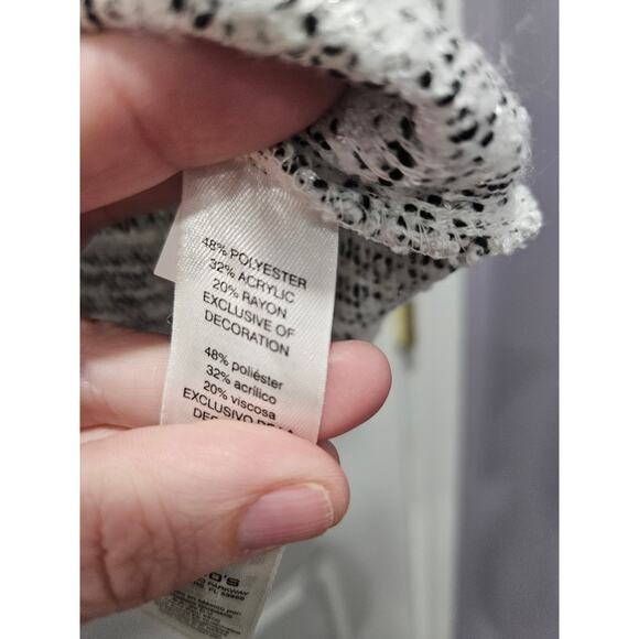 Chicos Black White Pullover Sweater SKU 182 Size 2 Size L Large - Picture 3 of 10